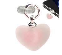 Heart Dust Plug Tipo C - Cubierta del Puerto De Carga del Teléfono | De Enchufe De Polvo Tipo C Corazón | Cubiertas De Protección del Puerto De Carga con Hebilla Anti-Deslizamiento para Comput