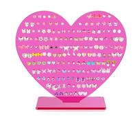 Heart Earring Holder, Acrylic Ear Jewelry Storage, Drop Earrings Organizer Stand Display, with Quality Jewelry Organizer, Sturdy Design, for Women Girls Bedroom Home Dresser Bathroom Boutique Salon