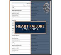 Heart Failure Log Book: Daily Health Journal for Recording Weight, Blood Pressure, Heart Rate, Symptoms, Medication Schedule, Activity Levels, Sleep Quality, and Care Notes