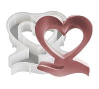 Heart Flower Vase Silicone Molds - Heart Shaped Flower Vase with Branches | Hearts Vases Mold | Silicone Hearts Mold Vases | Flowers Pots Container Molds | Reusable Plaster Moulds for Home Decorations