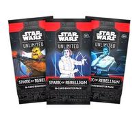 HEART FOR CARDS Star Wars: Unlimited - 3X Spark of Rebellion Booster con 16 cartas - INGLÉS + Protección de envío Heartforcards® (3)
