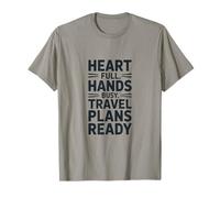 Heart Full Hands Planes de Viaje ocupados listos Camiseta