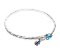 Heart Gemstone Necklace Women Personalized Clavicle Jewelry Elegant Neck Chain Sapphire Present for Birthdays Valentine Day and Special Occasions