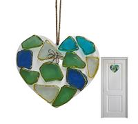 Heart Glow Prism - Light Refraction Ornament, 5.90 Inches Window Decor with Radiant Reflection, Hanging Sunlight Accessory, 2D Sea Glass Style, Mood Enhancer for Creating Warm Ambient Indoor Lighting