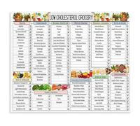 Heart Healthy Foods Chart Educational Canvas Poster Low Cholesterol Grocery List for Kitchen Decor(Unframed,08x12inch(20x30cm))