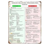 Heart Healthy Foods Metal Sign Retro Support Diet Guide Informational Kitchen Decor 8 X 12 in