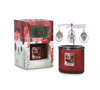 HEART & HOME - Vela perfumada a base de cera de soja para el hogar - Caja de regalo de elipse 2 mechas, magia de Navidad y carrusel - Combustion 40 h - Regalo de Navidad, decoración y perfume para el