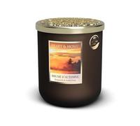 HEART & HOME - Vela perfumada a base de cera natural de soja para el hogar - Tarro de niebla de otoño - Duración de combustión 75 h - Regalo, decoración y perfume para el hogar - Tarro de cristal