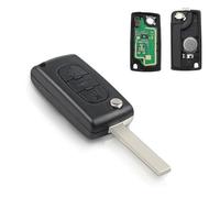Heart Horse 3 Botones Carcasa Mando Llave Distancia Compatible con Peuge0t 107 207 307 308 407 607 Citr0en C2 C3 C4 C5 C6 C8 Control Remoto Llave CE0536 433MHz ID46 PCF7961 (Lame HU83)