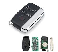 Heart Horse 433 MHz Carcasa Mando Llave del Coche, 5 Botones Funda de Llave Remota Evoque Carcasa Repuesto Llave Compatible con Discovery Freelander Range Rover Vogue L322 (FCCID: KOBJTF10A)