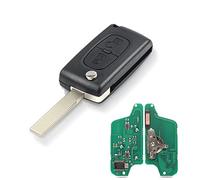 Heart Horse 433MHz 2 Botones Llave de Coche remota Plegable CE0523 para Citroen C2 Peugeot 207 307 308 407 807 PCF7941 ID46 con Llavero abatible de Hoja HU83