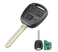 Heart Horse Carcasa de 2 Botones Control Remoto Llave para Coche Funda para T-OYO-ta, Carcasa Repuesto Mando Llave Compatible con C-o-ro-lla RAV4 Avensis Tarago (304Mhz 4C Chip)