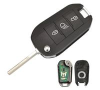 Heart Horse - Carcasa de llave para mando a distancia de coche con 3 botones para Peugeot Expert 208 2008 308 3008 508 5008 Carcasa Llaves Citroen C3 C4 Cactus Carcasa de llave remota con 434 MHz 4A