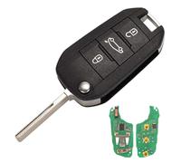 Heart Horse Peugeot - Carcasa de llave con mando a distancia de 3 botones AVCE 434 MHz 4 A Puce, llave HU83 hoja para 208 2008 3008 508 5008 Citroen C3 C4 Berlingo