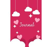 Heart Journal: Love Yourself First: 6 x 9 blank lined pages, red cover with a heart and cloud notebook