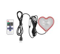 Heart Light, Heart-Shaped Ambient Light, Romantic Neon Accent Lamp, Soft LED Glow for Cozy Vibes, USB-Powered Decorative Lighting, Perfect for Car Interior, Home Decor, Dashboard, Date Nights