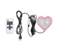 Heart Light, Heart-Shaped Ambient Light, Romantic Neon Accent Lamp, Soft LED Glow for Cozy Vibes, USB-Powered Decorative Lighting, Perfect for Car Interior, Home Decor, Dashboard, Date Nights