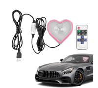 Heart Light, Heart-Shaped Ambient Neon Lamp, Soft Glow Interior Decor, USB-Powered Mood Light for Car, Home, Window, or Romantic Holiday Displays, Pink, Blue, Green, Red