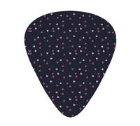 Heart Line Print - Púas de guitarra con caja, paquete variado de 12 unidades