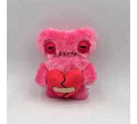 (Heart)Llavero de felpa coleccionable Fuggler con piel corta suave para niños regalo y decoración