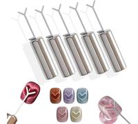 Heart Magnet for Cat Eye Gel Polish, 5 Pack Magnetic Nail Art Tools with Y-Shaped Guide, Professional Nail Magnet Sticks for Home, Nail Art Salon, Guide for Nails, DIY Manicure Kit (5Pcs)