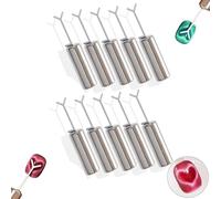Heart Magnet for Cat Eye Gel Polish, Heart Cat Eye Magnet for Nails, Nail SetMagne Sticks, DIY Manicure Kit with Y-Shaped Guide Sticks, Professional Nai Magne for Home and Salon Use (10pcs)