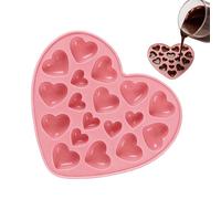 Heart Mold - Silicone Chocolate Bar Mould | Heart Shaped Candy Mold | 18 Cavities, Food Grade Silicone, Flexible Non Stick Baking Mould For Chocolate Jelly Candy DIY Desserts