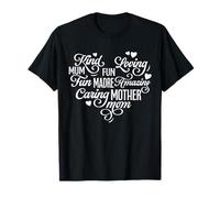 Heart Mother Words Cute Mom For Mommy Funny Mothers Day Camiseta