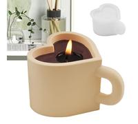 Heart Mug Silicone Mold - Molde de resina 3D, no se pega, fácil de liberar, jabón hecho a mano, chocolate candy, DIY Baking and Crafting Tool For Home Kitchen