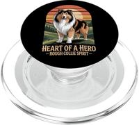 Heart of a Hero - Rough Collie Spirit Vintage Design PopSockets PopGrip para MagSafe