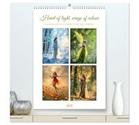 Heart of light, wings of colour - Emotion, colour and magic in the fairy kingdom (High Quality Premium Wall Calendar 2027 DIN A2 portrait),CALVENDO 12 ... An AI-generated picture book for the soul