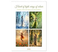 Heart of light, wings of colour - Emotion, colour and magic in the fairy kingdom (Wall Calendar 2026 DIN A2 portrait), CALVENDO 12 Month Wall ... An AI-generated picture book for the soul