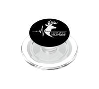 Heart of The Hunter Heartbeat Bull Elk Hunting Slogan PopSockets PopGrip para MagSafe