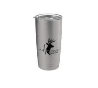 Heart Of The Hunter Heartbeat Bull Elk Hunting Slogan Vaso térmico de acero inoxidable de doble pared