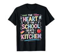 Heart of The School Lunch Lady Rainbow Kitchen Outfit Camiseta