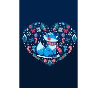 Heart of Winter Notebook: Festive cover, Blank Lined Journal (College Ruled Paper) 120 Pages for drawing and writing