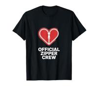 Heart Open Surgery Official Zipper Crew Recovery Hombres Mujeres Camiseta