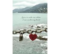 Heart paper notebook: a ruled line journal with heart lock for sea lover, writing, art, drawing, doodling, gift for college student, office, university, valentine. 5.5 x 8.5 inch, A5, 80 pages.
