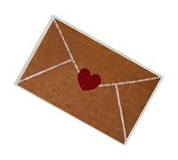 Heart Pattern Door Mat - Valentines Porch Mat, Welcome Floor Rug with Weather Resistant Material, Envelope Style Doormat with Vibrant Print, Home Entryway Decor for Couples Family Apartment Patio Deck