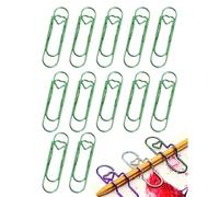 Heart Pen Clip for Notebook, 12 Pcs Heart Shaped Metal Pen Clip, 2.8 Inch Pen Holder Clips for Notebook Papers Journal Book Jumbo Office Supplies(Green,24PCS)