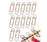 Heart Pen Clip for Notebook, 12 Pcs Heart Shaped Metal Pen Clip, 2.8 Inch Pen Holder Clips for Notebook Papers Journal Book Jumbo Office Supplies(Rose Gold,12PCS)
