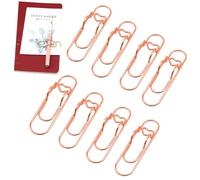 Heart Pen Clip for Notebook,Multifunctional Metal Paperclip Pen Holder,2.8 Inch Reusable Portable Heart Shaped Paper Clips,for Notebook and Office Supplies (8AA)