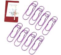 Heart Pen Clip for Notebook,Multifunctional Metal Paperclip Pen Holder,2.8 Inch Reusable Portable Heart Shaped Paper Clips,for Notebook and Office Supplies (8AAA)