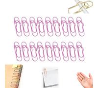 Heart Pen Clip for Notebook, Paper Clip Pen Holder, Multifunctional Cute Colorful Heart PenClip Metal PencilClip for Students Professionals and Teachers (Pink)