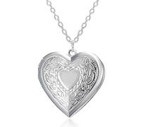 Heart Pendant Necklace for Womens Sterling Silver Locket Necklaces for Mom Birthday Gift Ideas Daughter Niece Graduation Gifts for Her Girlfriend Wife Christmas Gifts for Best Friend Photo Necklace