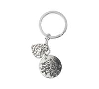 Heart Pendant Stainless Steel Keychain for Mom and Daughter