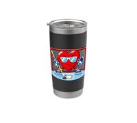 Heart Playing Hockey Goalie Men Women Kids Girls Vaso térmico de acero inoxidable de doble pared