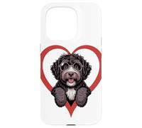 Heart Portuguese Water Dog Glasses Portie Carcasa para iPhone 15 Pro