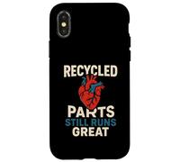 Heart Recycled Parts Still Runs Great Fun Men Get Well Carcasa para iPhone X/XS