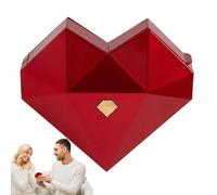 Heart Ring Organizer, Trinket Boxes For Women, Heart Shaped Jewelry Box, Ring Protector Box, Pop-Up Ring Storage Box, Women's Ring Organizer Box, Heart Shaped Trinket Box, Jewelry Storage Box For Ring